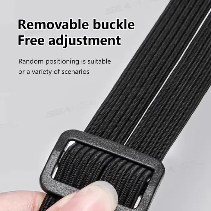 BLALION Sangle de bagage pour moto Valise élastique universelle avec crochet de sécurité - Casque polyvalent Équipement en maille Transport Durable Élégant