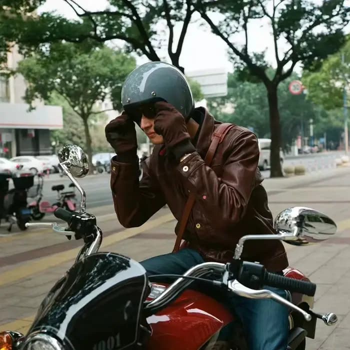 500TX casque de Moto à visage ouvert véritable Vintage rétro Scooter équitation 3/4 Jet Casco DOT approuvé
