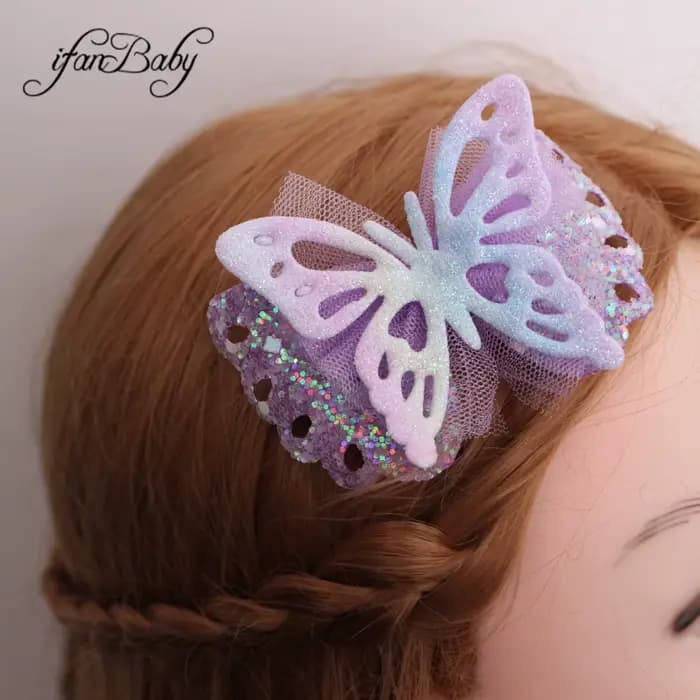 Épingles papillon mignonnes pour filles, pince à fleurs pour enfants, vêtements de sauna, accessoires pour enfants