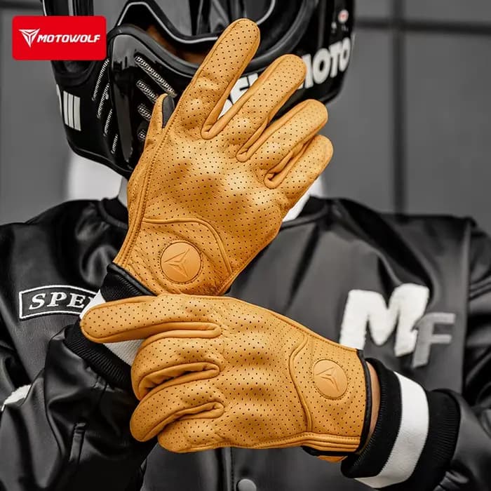 Gants de Moto en cuir véritable