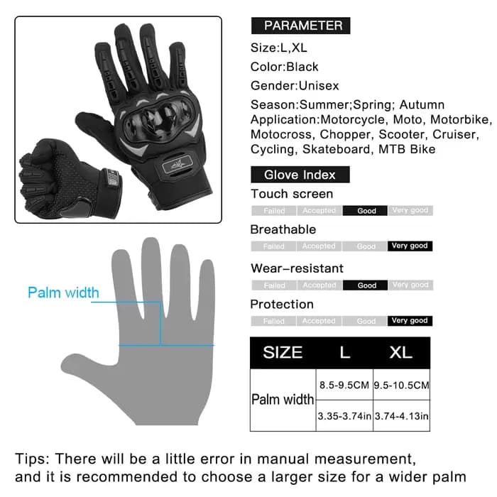 Gants de protection pour moto
