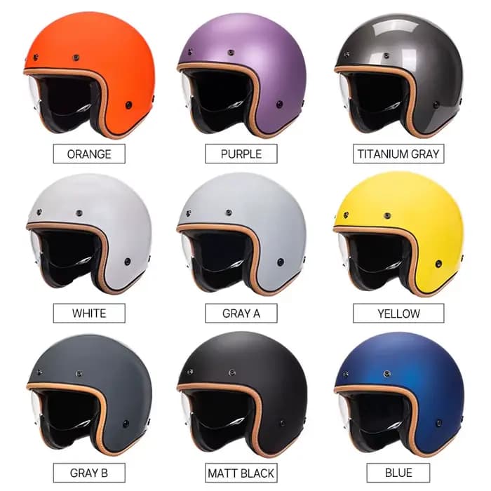 Casque de moto ouvert rétro Vintage accessoires