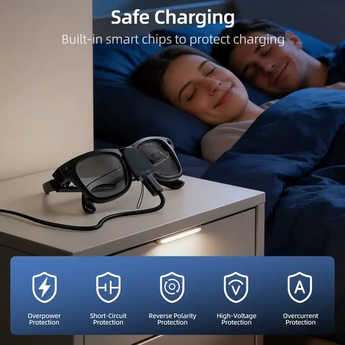 Adaptateur de charge USB C pour Ray-Ban Meta Gen 1/Gen 2 et Oakley