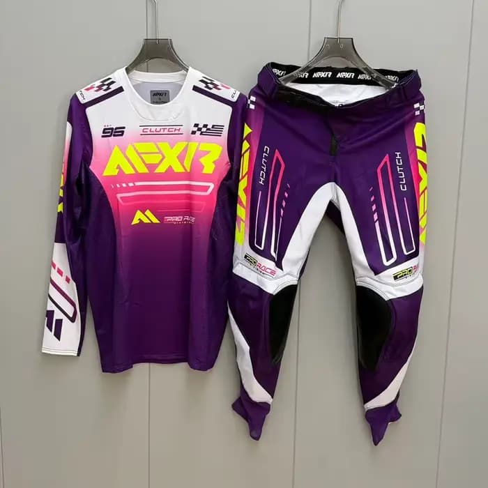 Combinaison de cyclisme de montagne unisexe à manches longues, pantalon de course, ensemble deux pièces pour moto tout-terrain pour hommes et femmes
