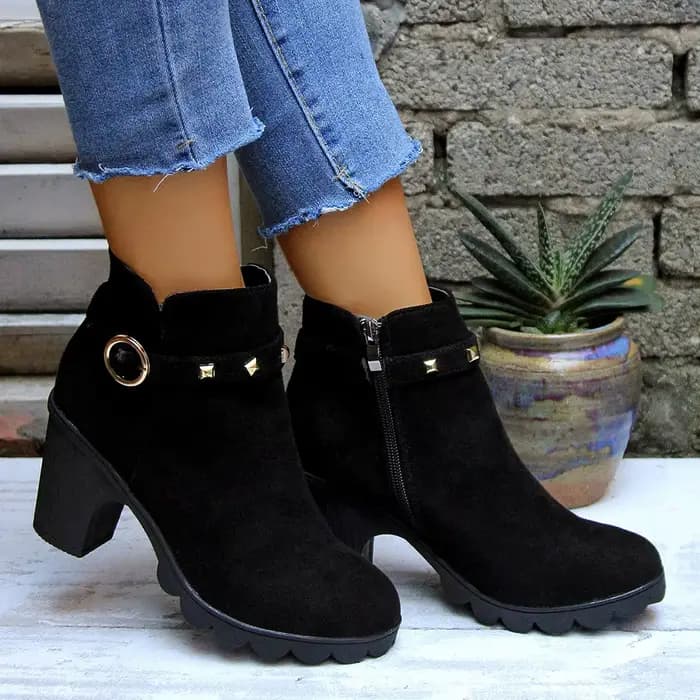 Bottes européennes à lacets pour femmes, chaussures de haute qualité à talons hauts, livraison rapide, nouvelle collection printemps hiver 2024