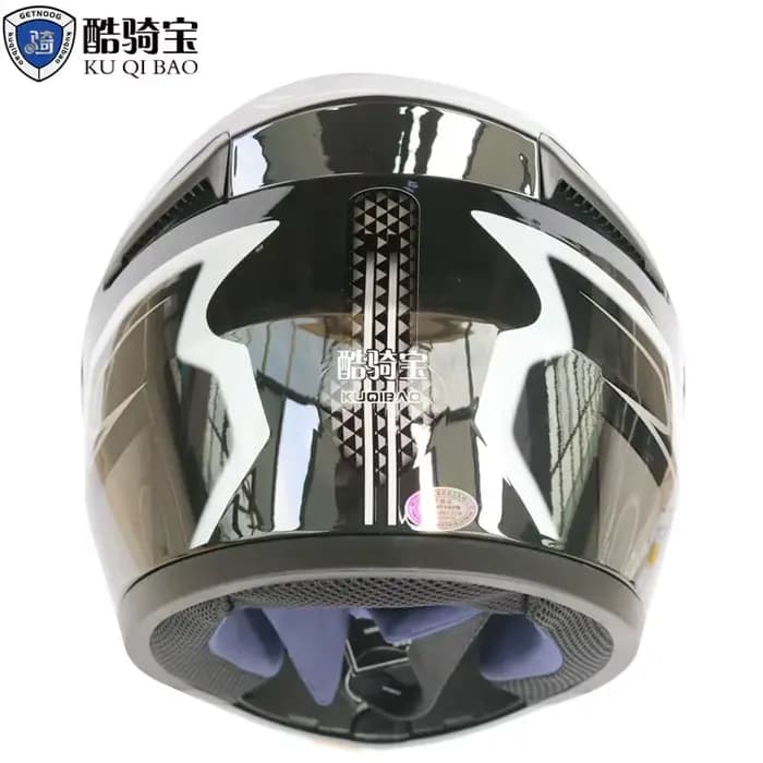 Kuqibao-Casque de moto électrique à double lentille