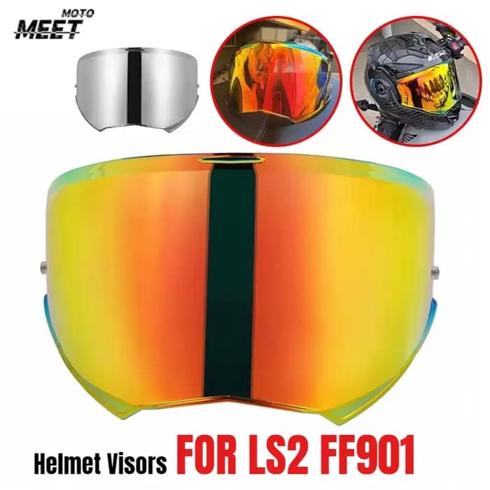 Visière noire pour casque moto demi-coque LS2 FF901