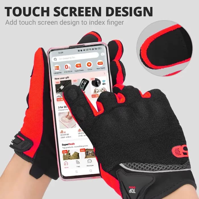 Gants de moto respirants pour moto