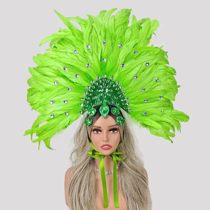 Accessoires de costume pour bal de promo et carnaval, coiffe en plumes artificielles, accessoires pour cheveux, accessoires de personnage pour défilé d'Halloween, accessoires de cosplay