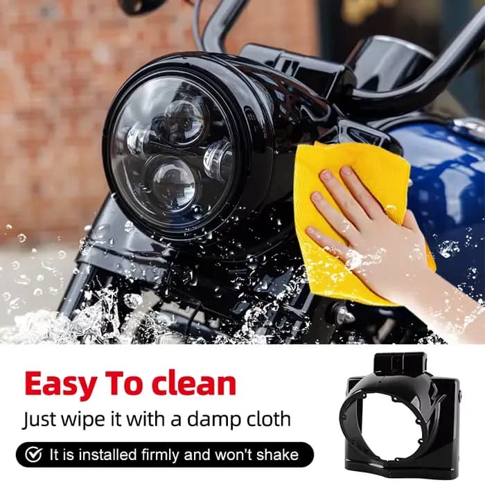 Accessoires de moto, couvercle de phare rond de 7 pouces