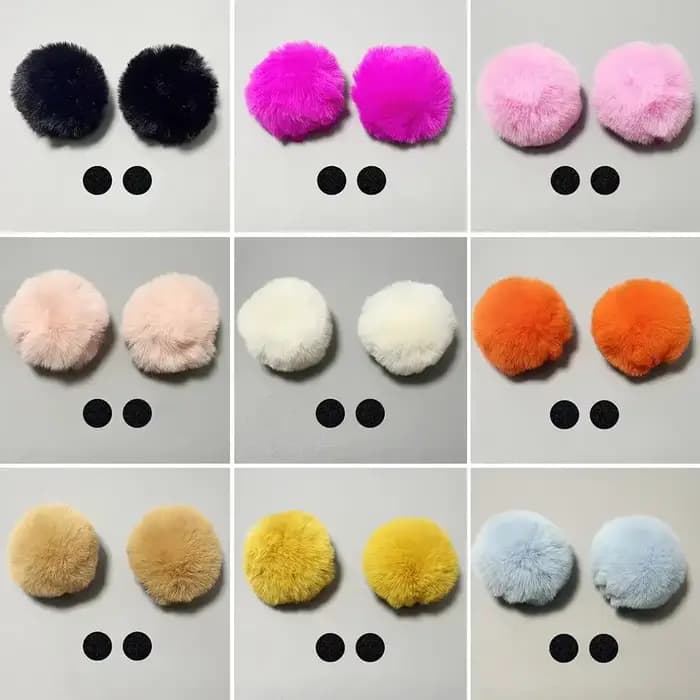 Autocollants Oreilles de Chat en Peluche pour Casque de Moto