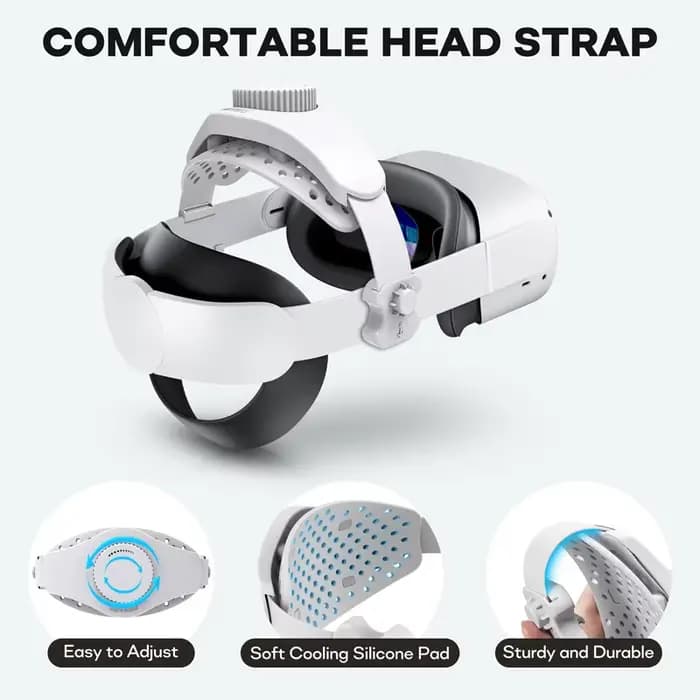 Sangle de tête réglable pour Meta Quest Pro/PSVR2, réduit la pression sur la tête, confort amélioré, accessoires VR pour Meta Quest 3S/3