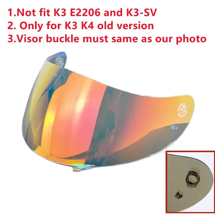 Visière de casque pour AGV Old K3 K4, bouclier facial de remplacement, Anti-buée, Protection UV, Polycarbonate Durable, Visière Moto Clear Vision