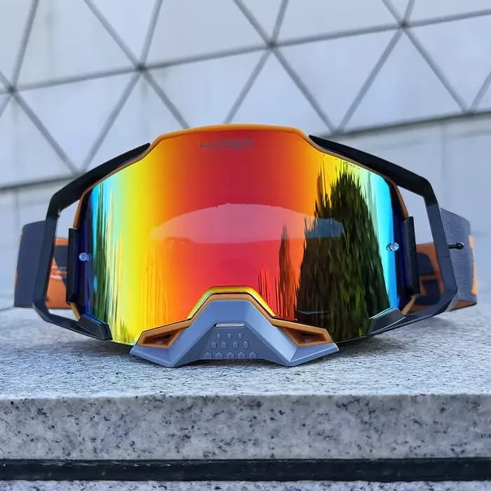 Lunettes de moto avec lentille HD