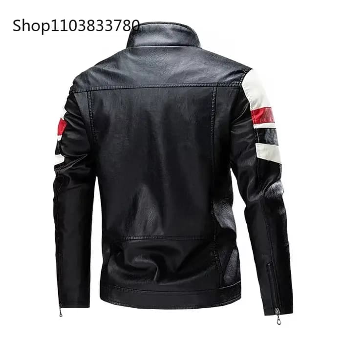 Veste de moto en cuir pour hommes