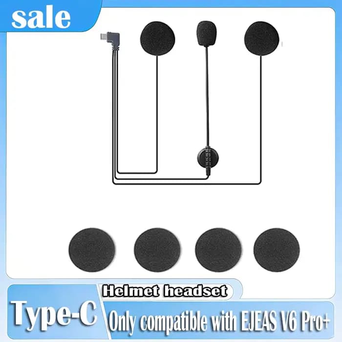 Casque d'interphone de Type C Compatible avec Ejeas V6 Pro + V4 PLUS