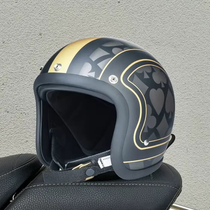 Véritable Vintage TT & COCASCOS mode Moto casque rétro Scooter équitation visage ouvert 3/4 Jet Casco