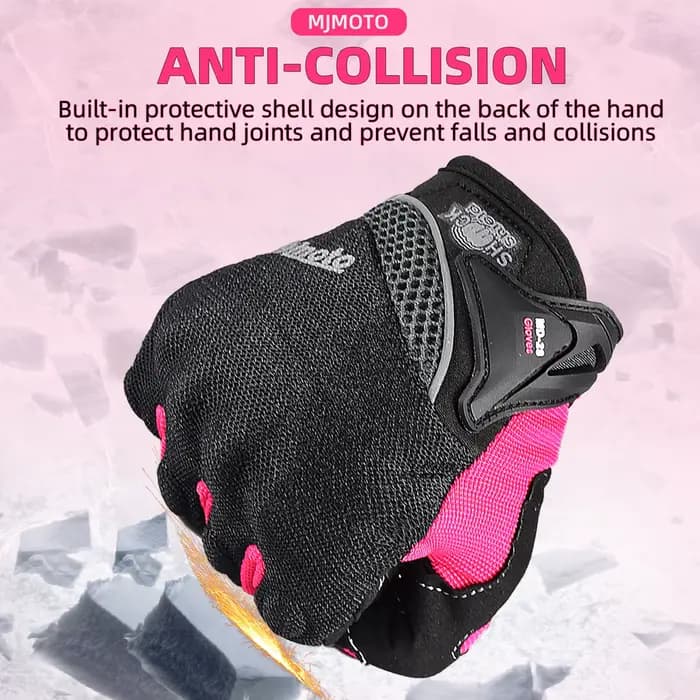 Gants de Moto rose pour femmes