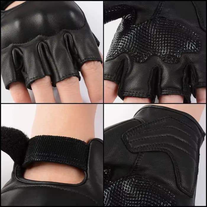 VEMAR – gants de Moto Vintage demi-doigt pour hommes