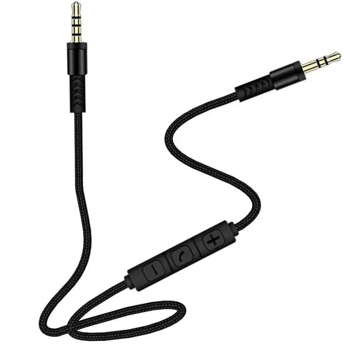 Câble audio mâle vers mâle avec micro pour haut-parleur de voiture, contrôle du volume pour sauna, téléphone, ligne de haut-parleur, 1.2mm vers Jack 3.5mm, 3.5m x