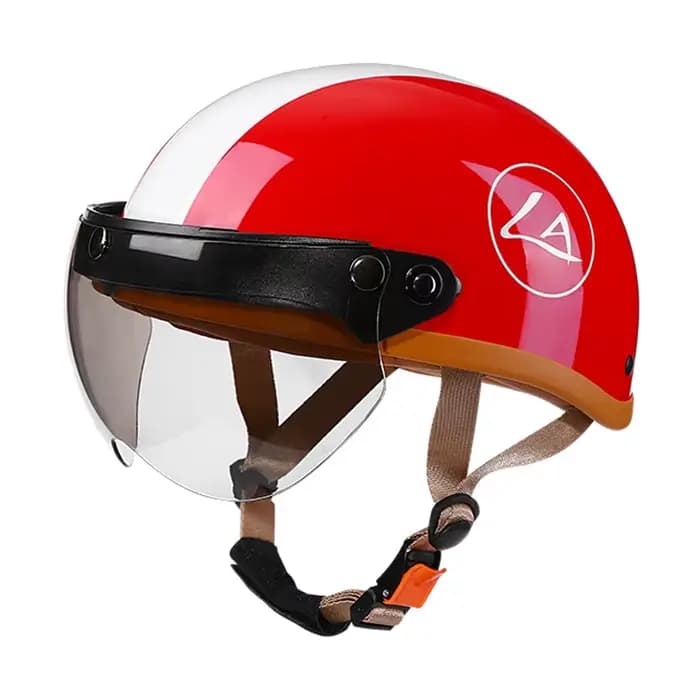 Casque de moto rétro demi-ouvert