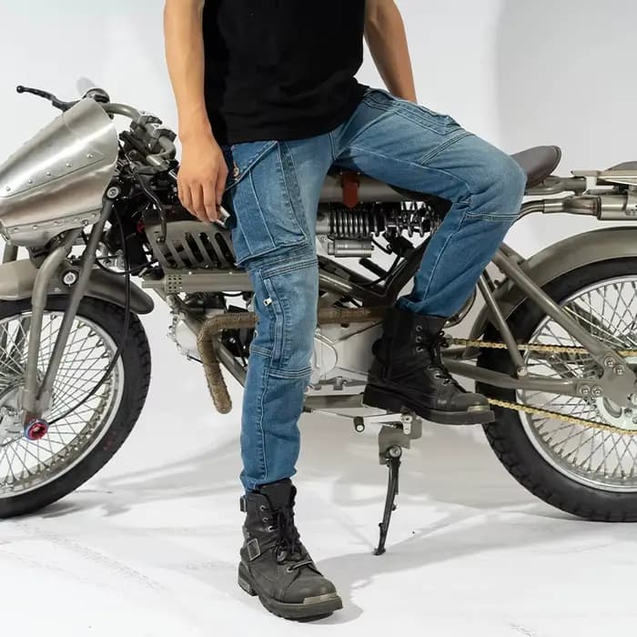 Nouveau pantalon de moto homme poches multiples