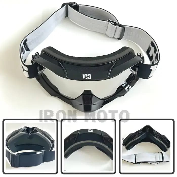 Lunettes de soleil rouges pour motocross pour hommes