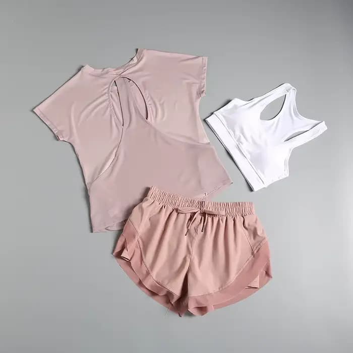 Belle combinaison de yoga professionnelle ample pour femmes en été, entraînement pour débutants, course à pied, gymnase, combinaison de sport en maille à séchage rapide