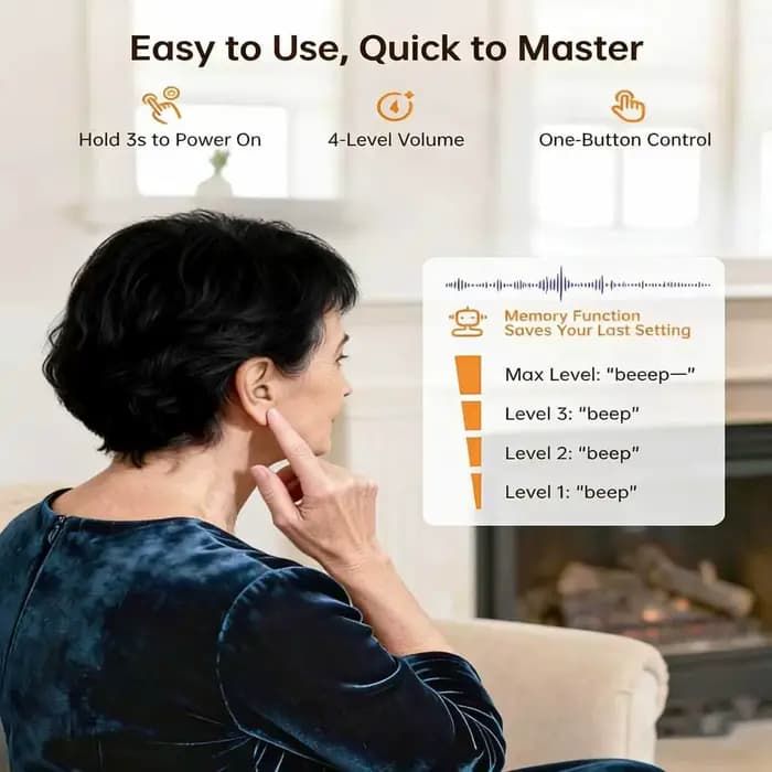 Amplificateurs auditifs avec réduction du bruit, écouteurs numériques rechargeables pour améliorer le son, écouteurs pour adultes.