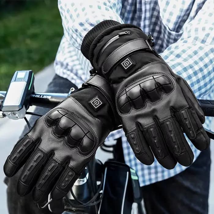 Gants chauffants d'hiver pour motards