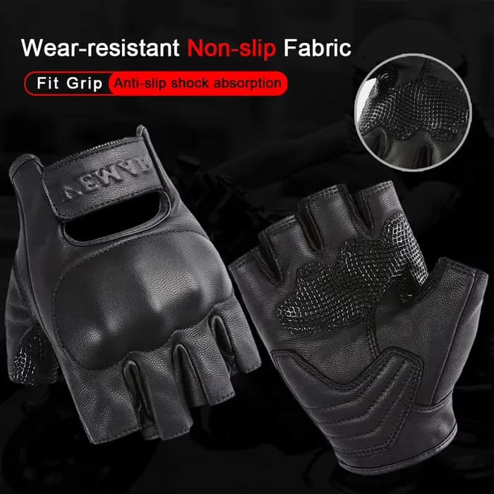 VEMAR – gants de Moto Vintage demi-doigt pour hommes