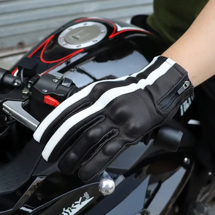 Gants de moto en cuir Vintage