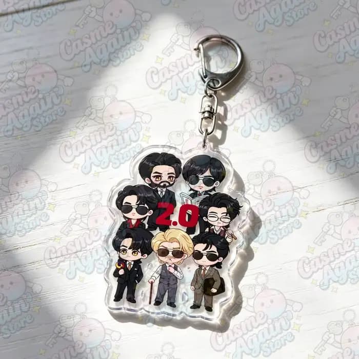 Porte-clés mignons de dessins animés Kpop Chibi, accessoires pour sacs, bijoux, cadeaux pour fans de manga