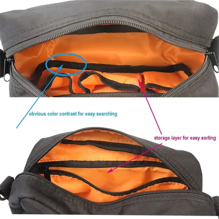 Sac de guidon de moto, sac à outils de moto, sac de fourche de moto, sac d'accessoires de rangement avant, sac à bandoulière, sac de taille