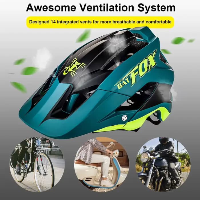 Casque de vélo BATFOX, casque de montagne moulé intégral