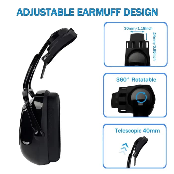 Cache-oreilles de Type suspendu CE pour casque de sécurité, travail de Construction, Protection auditive, ferroviaire, protecteur d'oreille anti-bruit pour casque rigide