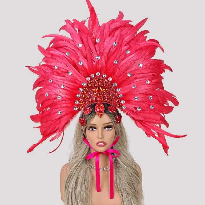 Accessoires de costume pour bal de promo et carnaval, coiffe en plumes artificielles, accessoires pour cheveux, accessoires de personnage pour défilé d'Halloween, accessoires de cosplay