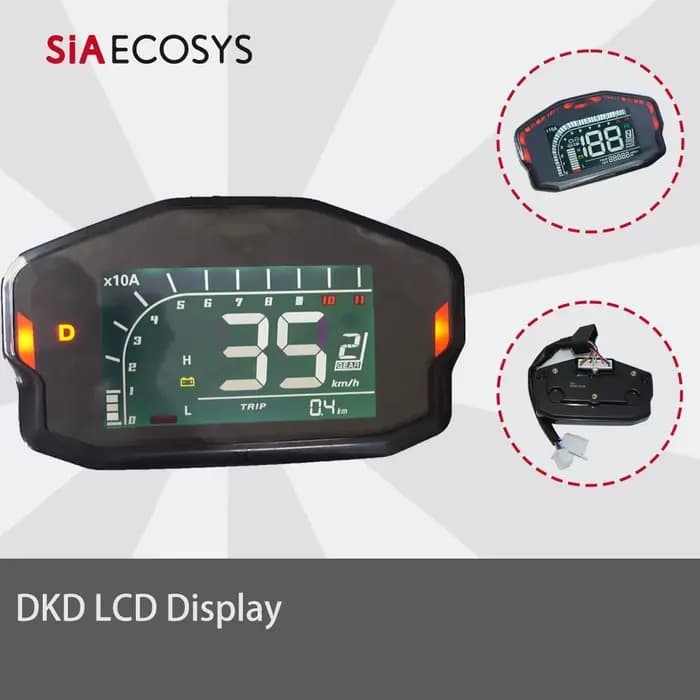 SIAECOSYS DKD écran LCD Scooter électrique moto DKD compteur de vitesse affichage numérique pour contrôleur Fardriver et VOTOL