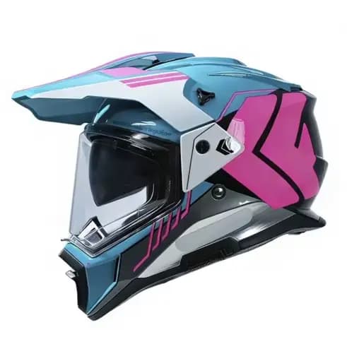 Casque de motocross à double visière