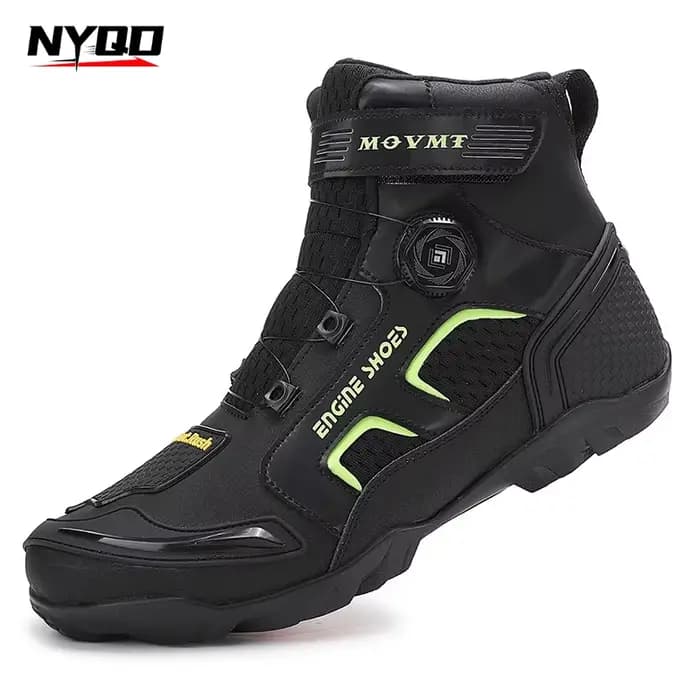Bottes de moto 2026 pour hommes en cuir respirantes antidérapantes résistantes à l'usure pour motards
