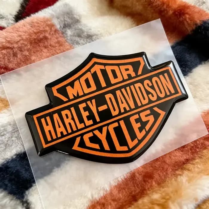 Autocollant 3D en gel pour logo de moto Harley Davidson