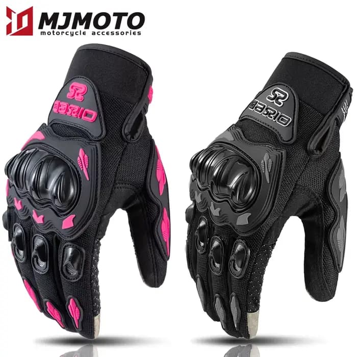 Gants de Moto rose noir pour femmes