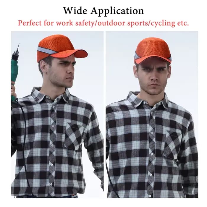 Casquette de sécurité au travail, coque intérieure en ABS dur, style chapeau de baseball, casque de protection pour le travail à domicile, protection de la tête de transport en usine