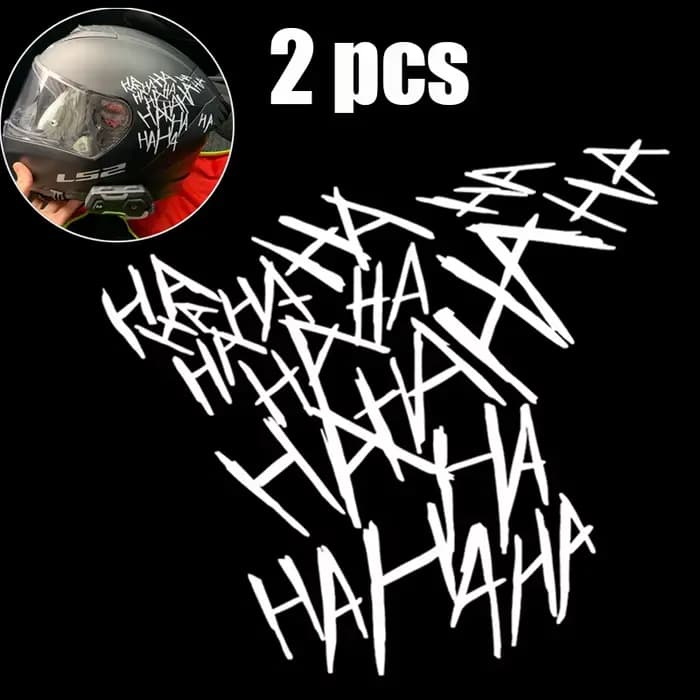 Autocollant de Moto de voiture HAHAHA Joker autocollants de casque
