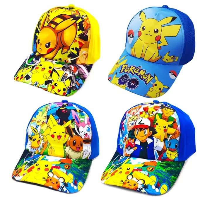 Casquette de Baseball Pokemon, chapeau Pikachu réglable, Cosplay Pokemon, Hip Hop, pour enfants, filles et garçons, figurines d'anime, jouets, cadeaux pour enfants