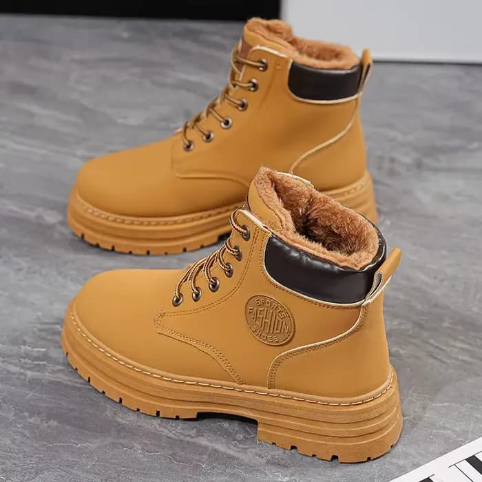Bottes pour femmes 2026, bottes de travail montantes, style britannique, version coréenne, à semelle épaisse, à lacets, antidérapantes, chaudes et imperméables