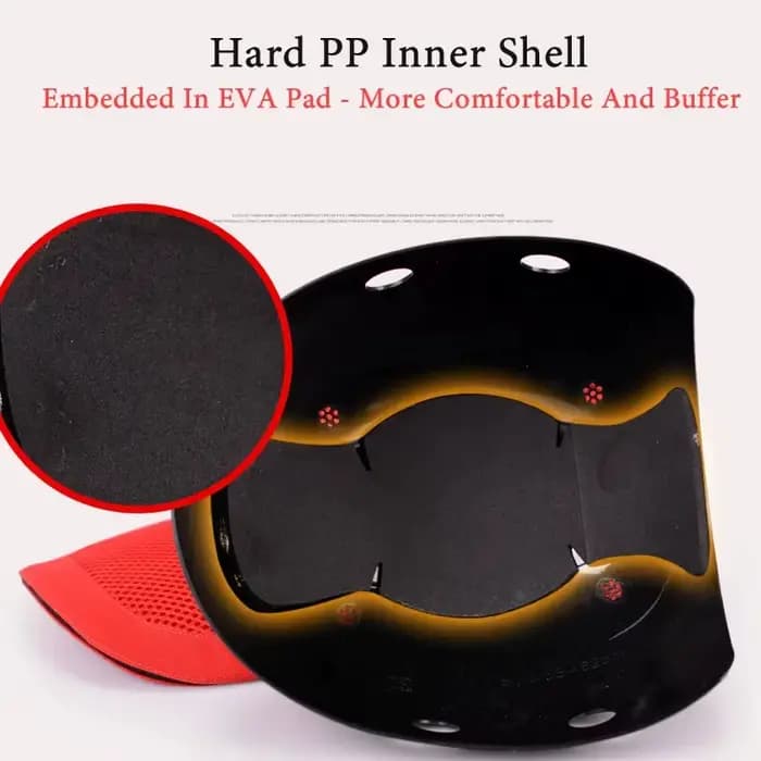 Chapeau rigide Anti-collision en tissu filet