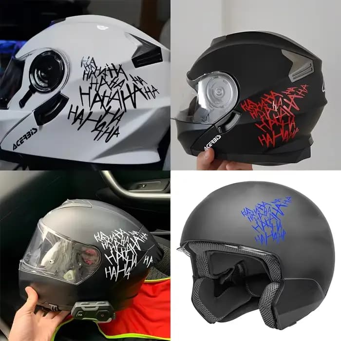 1x autocollant de casque de moto HAHAHA