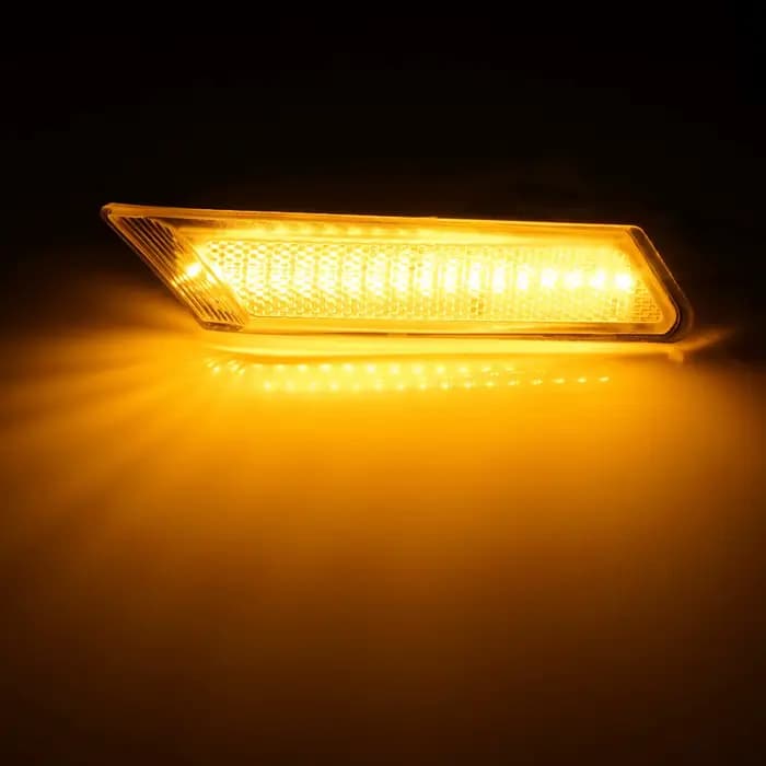 Indicateur LED ambre marqueur latéral répéteur lumière lentille transparente pour 2005-2008 Porsche Boxster Cayman 987 Carrera 911 997 2005-2012