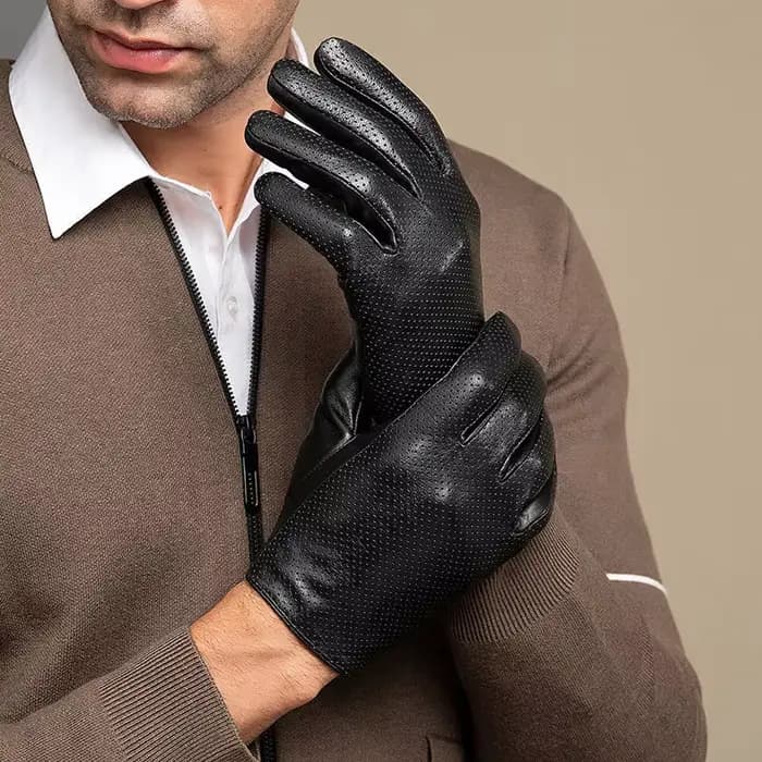 Gants en cuir de mouton véritable pour hommes